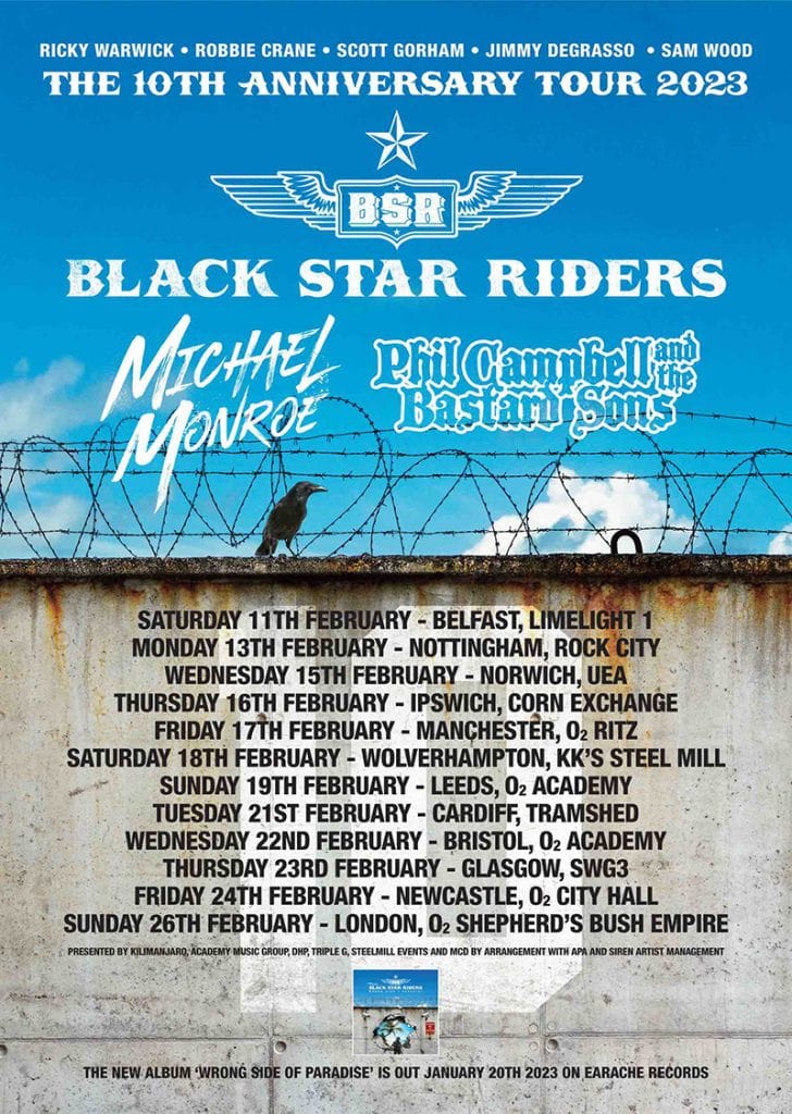 Black Star Riders UK Tour 2023