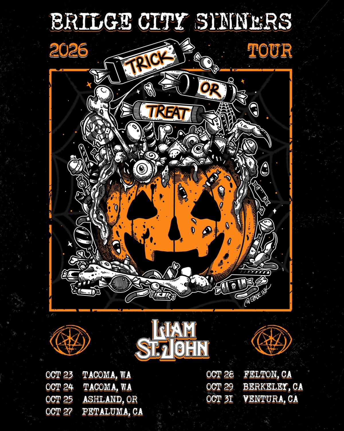Bridge City Sinners tour 2026 poster