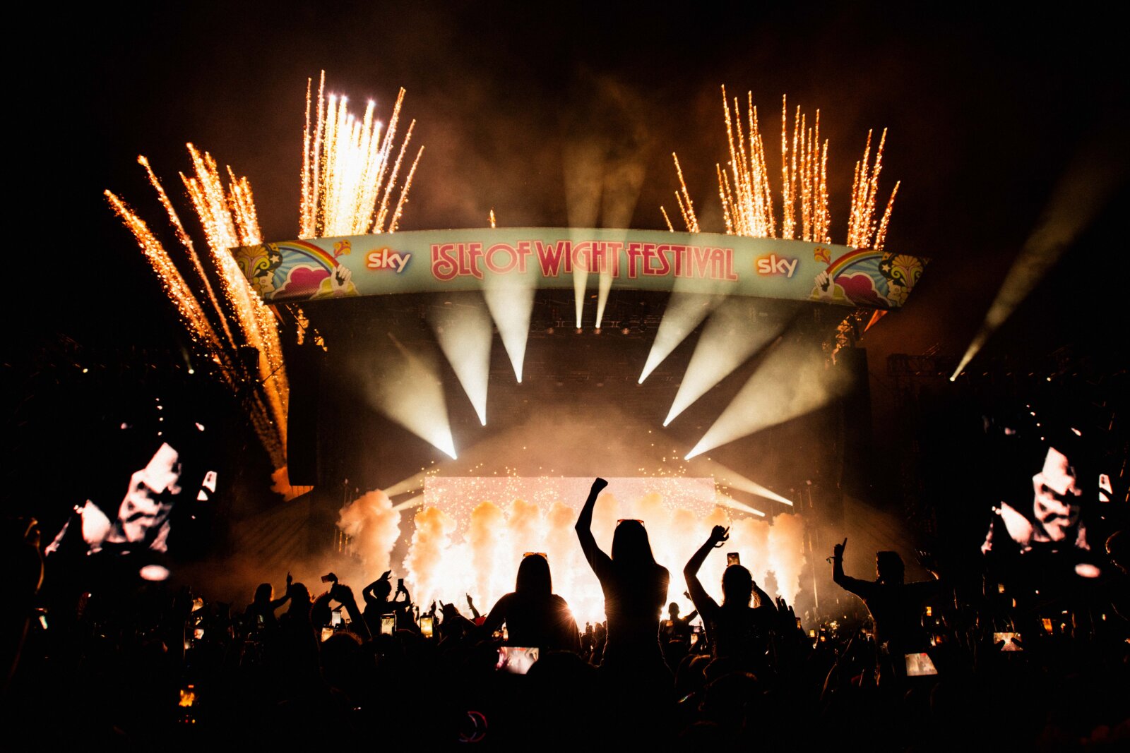 Fireworks over the Isle of Wight Festival Main Stage