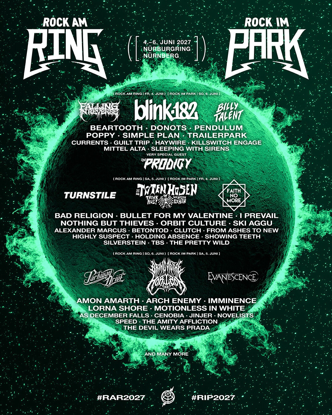 Rock am Ring and Rock im Park 2027 line-up poster