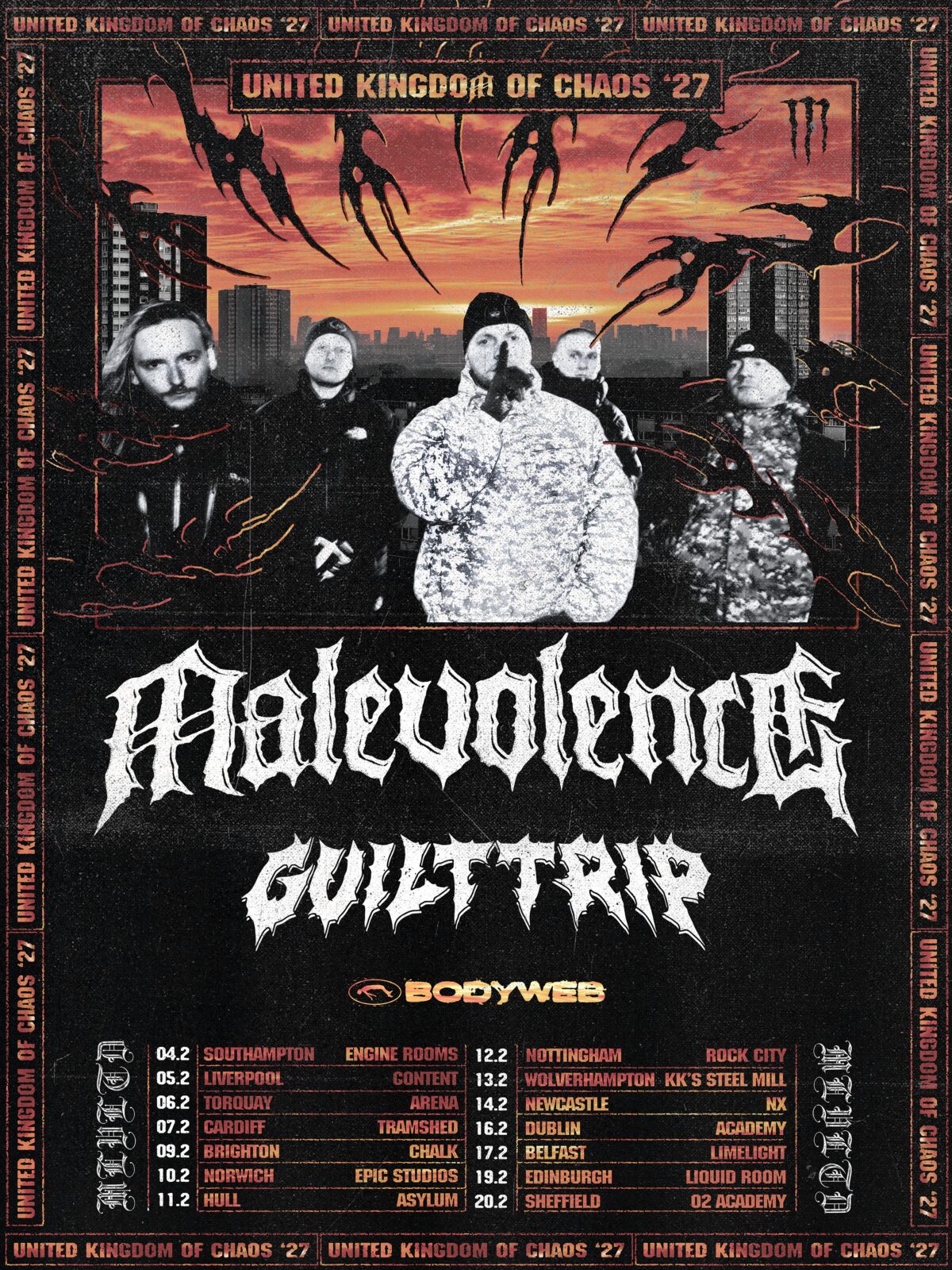 Malevolence tour 2027 poster