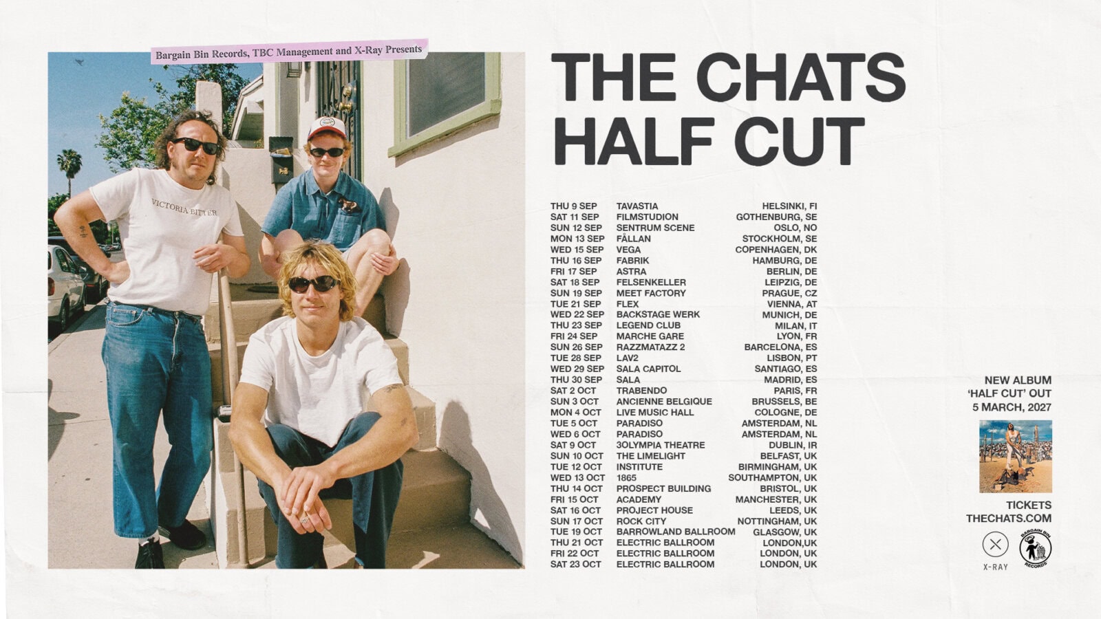The Chats UK tour 2027 poster